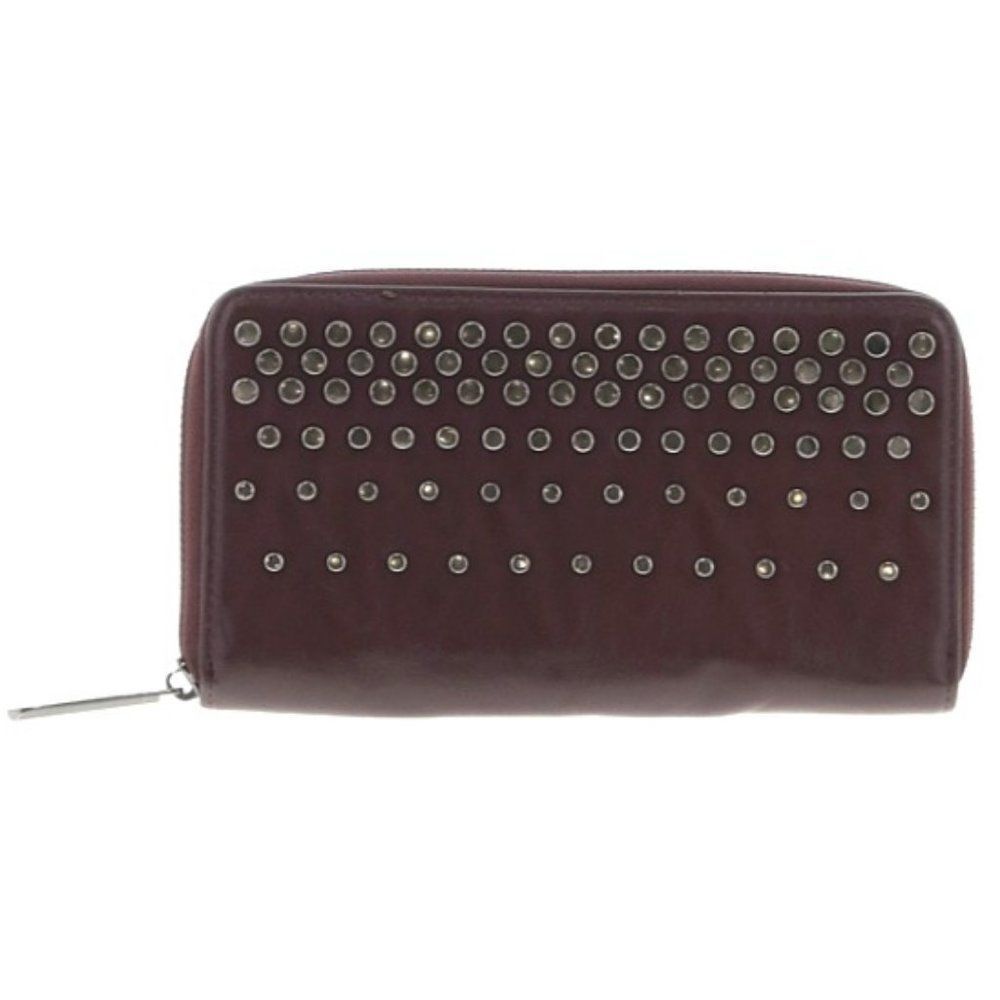 Dream Control Studded Burgundy Brown Wallet